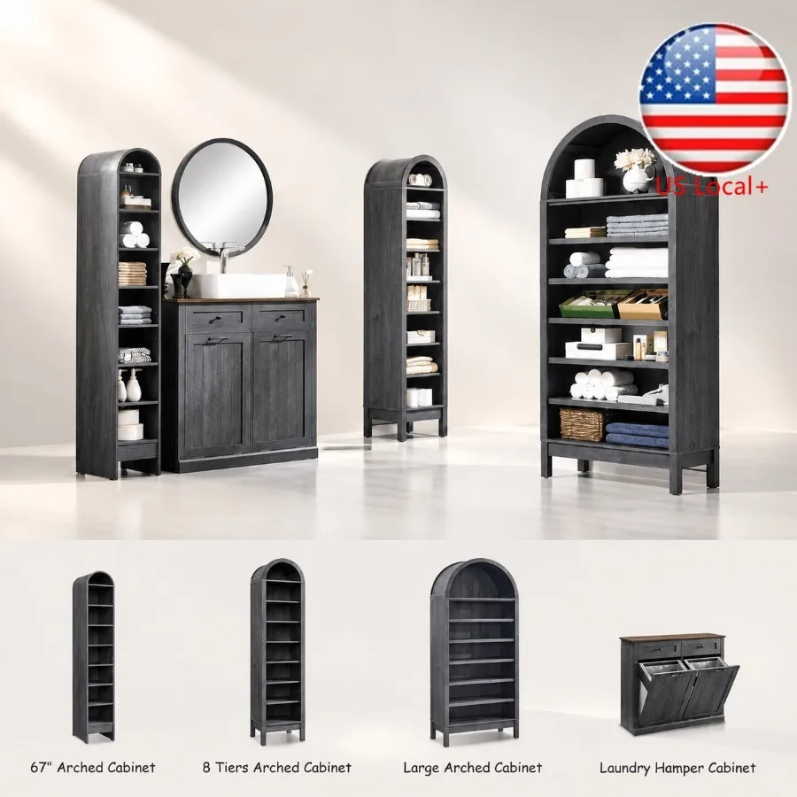 Storage & Organization - Mobiletto da bagno ad arco alto,