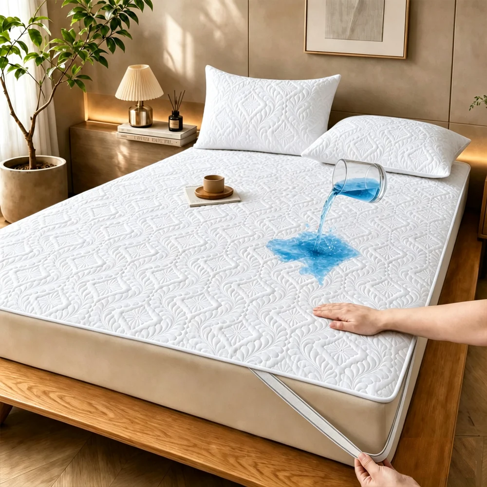 Waterproof Mattress Protector Breathable - 1 pezzo: coprimaterasso elastico impermeabile multicolore